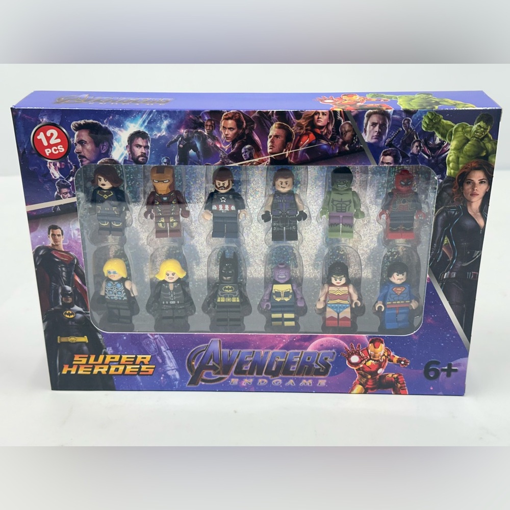 Marvel Avengers Figure Set 12 Pcs Iron Man Hulk Batman Spiderman Toys NEW Bundle